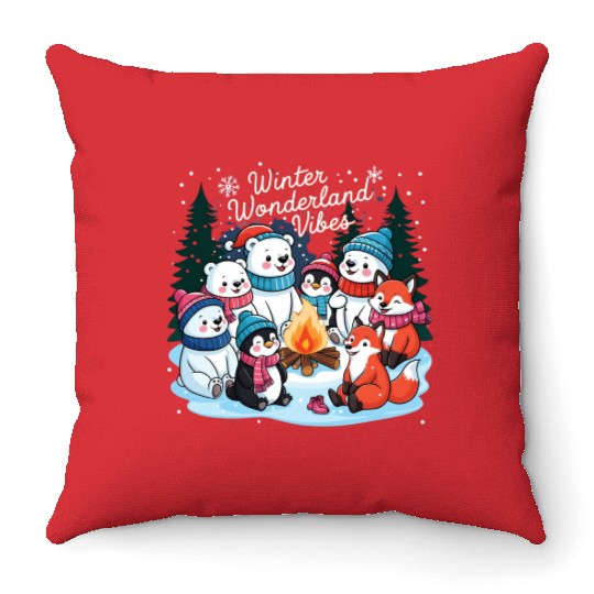 Winter Wonderland Snowflake Throw Pillows