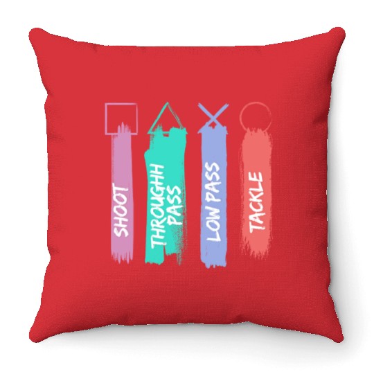 Playstation Button Throw Pillows
