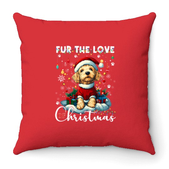 Airedale Terrier Christmas Tree Decorations Dog Throw Pillows