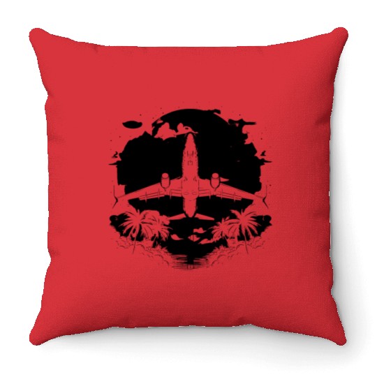 Aircraft Graphic Throw Pillows