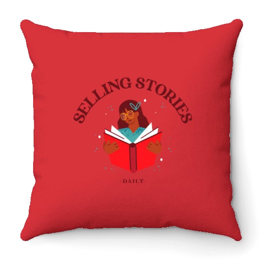 Selling Stories Daily for Book Marketers Throw Pillows