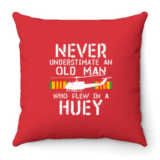 Sky Warriors: Huey Pilots of the Vietnam War Throw Pillows
