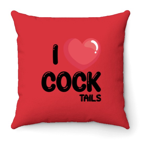 Funny I Love Cocktails 1 Throw Pillows