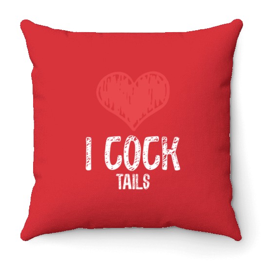 Funny I Love Cocktails 4 Throw Pillows