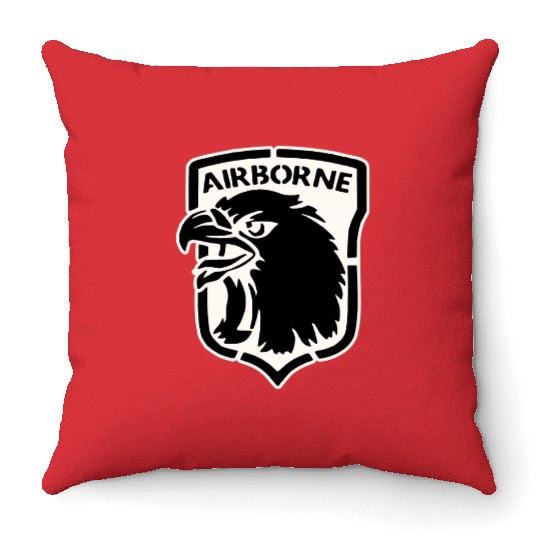 Airborne Eagle LIKE US ON FB #USAPatriotGraphics © Throw Pillows
