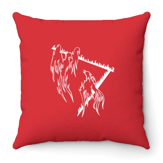 Phoenix bird Throw Pillows
