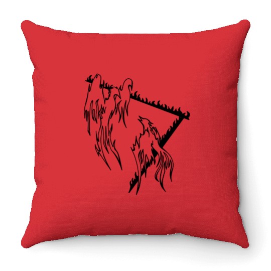 Phoenix bird Throw Pillows
