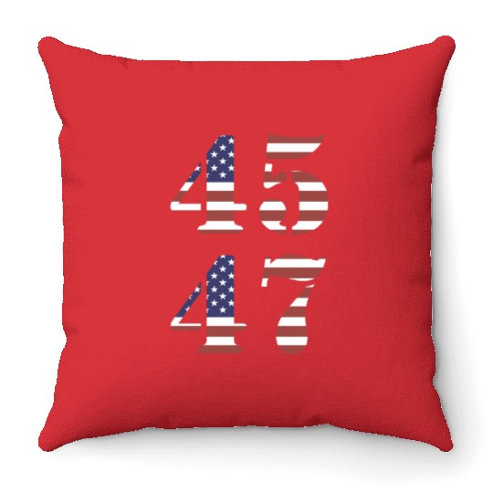 Trump 45 47 Throw Pillows