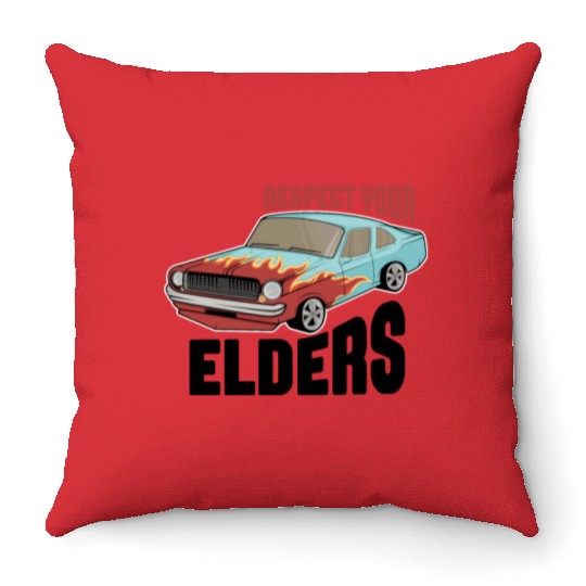 Funny Car Guy 1 Throw Pillows