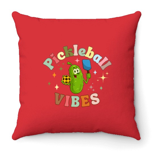 Pickleball Vibes Throw Pillows