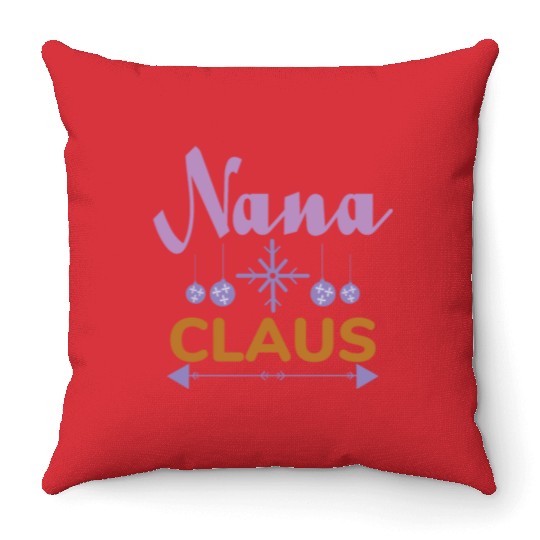 Nana Claus Throw Pillows