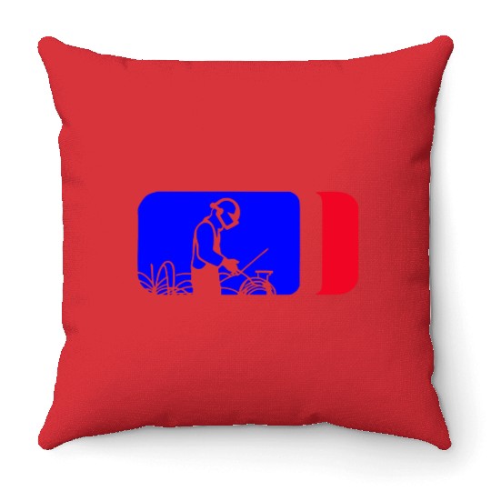 Major League Welder Sticker – Welding Logo Style D Throw Pillows