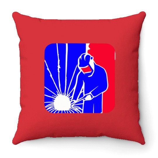 Major League Welder Sticker – Ideal Welding Gift Throw Pillows