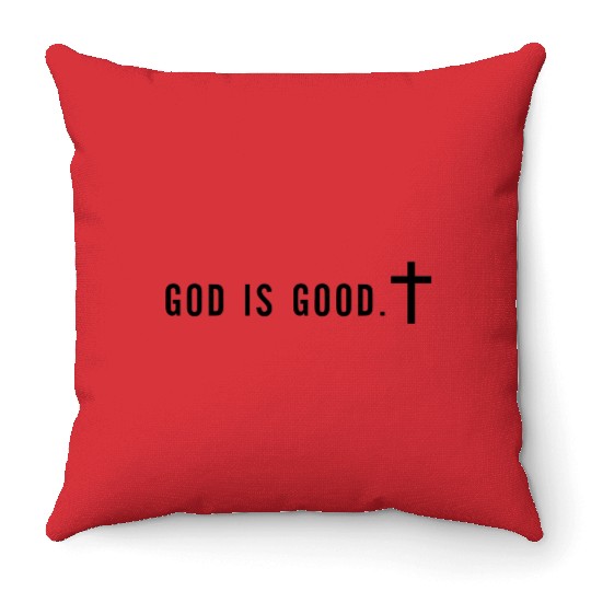 Minimalist God is Good Christian Faith Throw Pillows