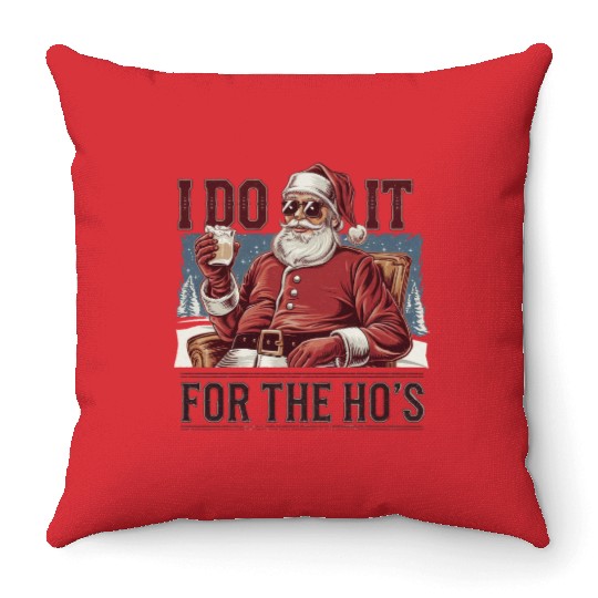 Vintage Faded Christmas Santa Claus Throw Pillows