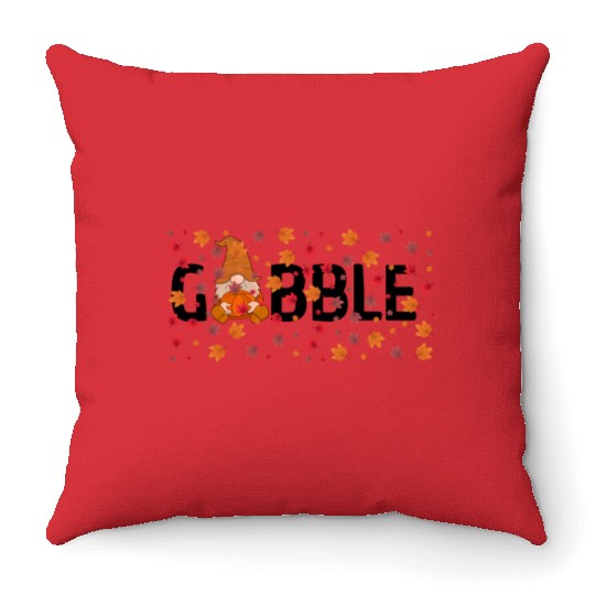 GOBBLE TURKEY PODIATRIST FUNNY THANKSGIVING Throw Pillows