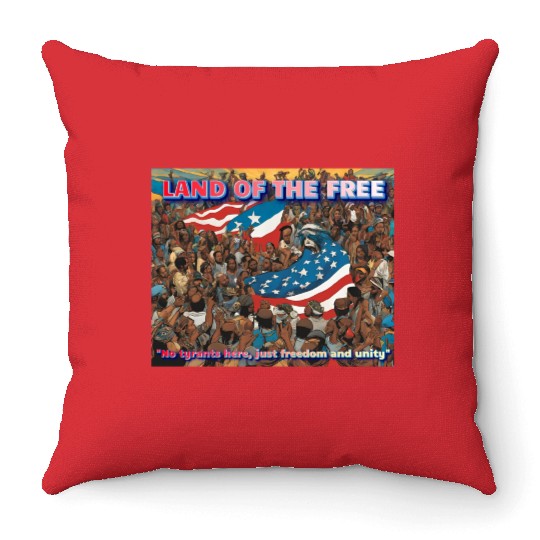 Land Of The Free Throw Pillows