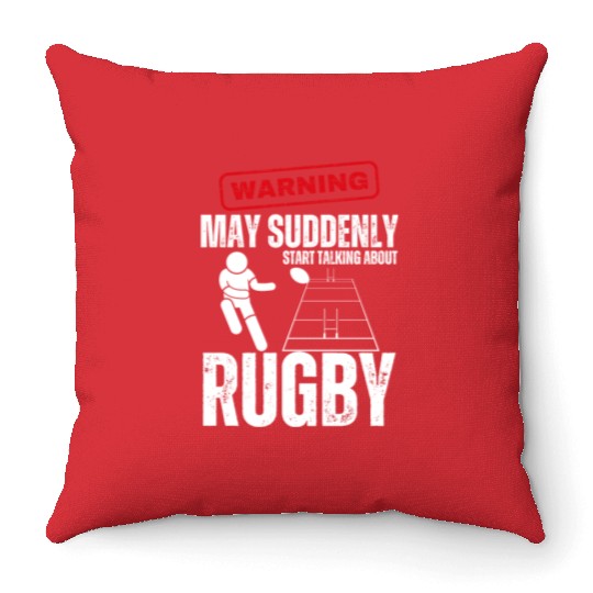 Rugby Player Warning May Suddenly Start Talking Throw Pillows