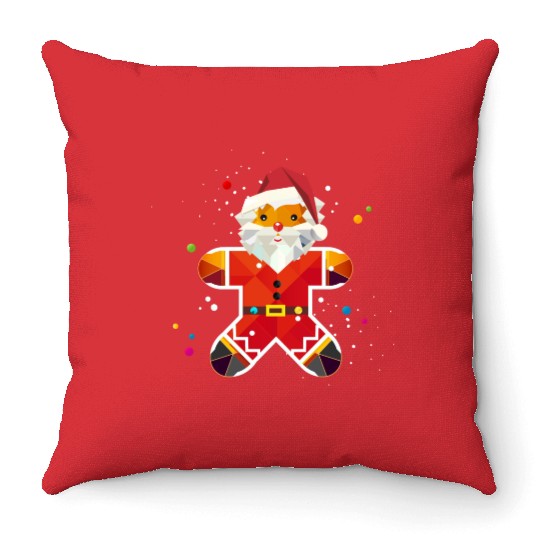 Gingerbread man in Santa design-Creative Christmas Throw Pillows