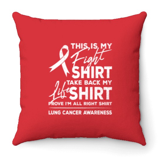 This is My Fight Throw Pillows Lung Cancer Support