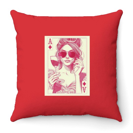 joker girl Throw Pillows