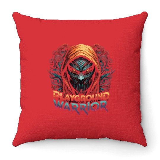 Playground Warrior Throw Pillows