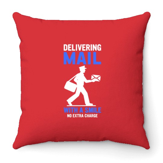 Postal Worker and Mailman Design Throw Pillows