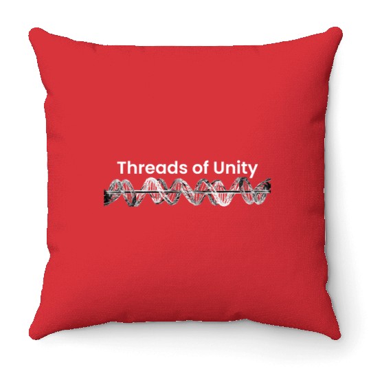 Threads of Unity creative wear Throw Pillows