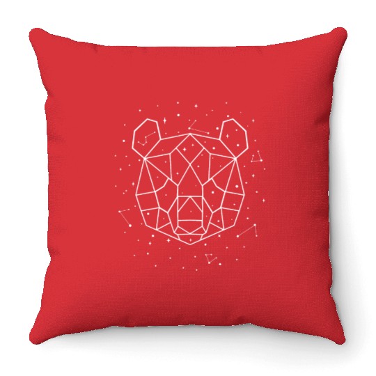 Sternbild Panda Constellation Panda Bear Friend Throw Pillows