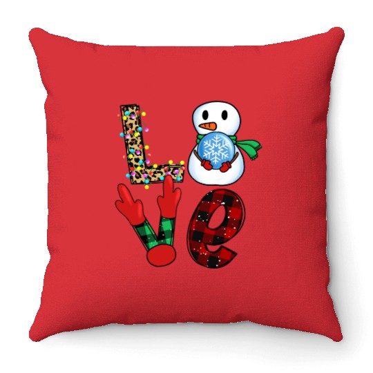 I LOVE CHRISTMAS Throw Pillows