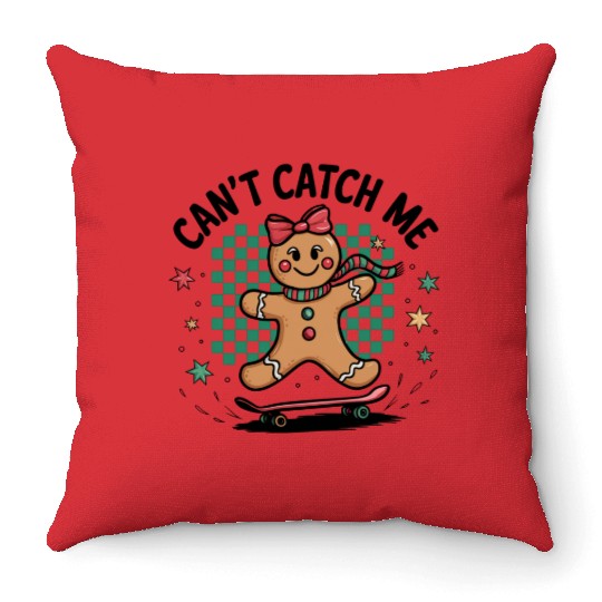 Can't Catch Me, Merry Christmas Throw Pillows