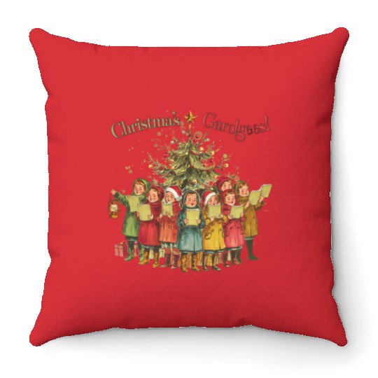 Tree Vintage Christmas, Merry Christmas Throw Pillows