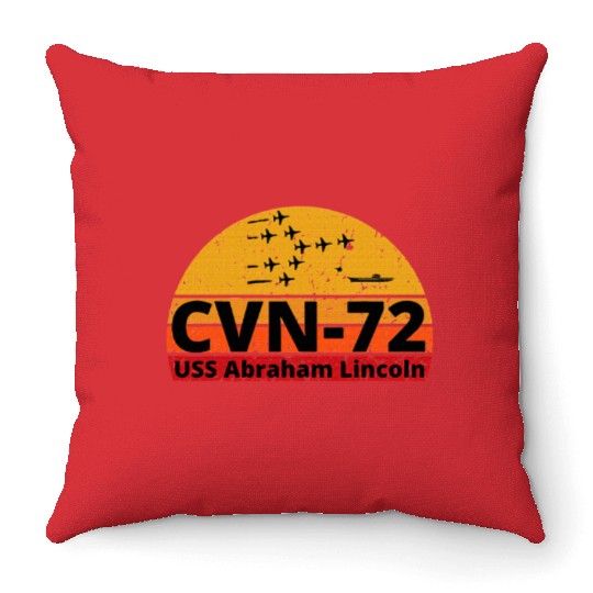 US Aircraft Carrier CVN 72 USS Abraham Lincoln Throw Pillows