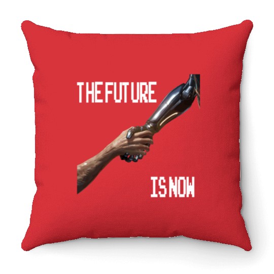 The Future is now Robot Robotic Science AI Throw Pillows