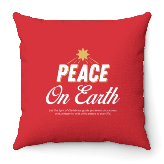 PEACE ON EARTH Design Chirstmas Throw Pillows