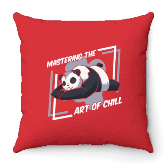 Mastering The Art Of Chill Panda Bear Friend Throw Pillows