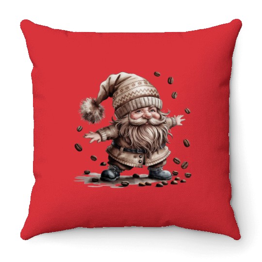 Merry Christmas, Cute Christmas Gnome Throw Pillows