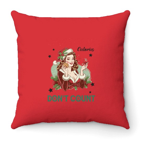 Merry Christmas, Christmas Vintage Throw Pillows