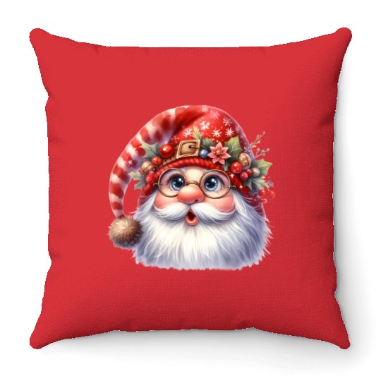 Santa Claus Christmas, Merry Christmas Throw Pillows