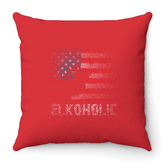 Elk Hunting Elkaholic Hunters Throw Pillows