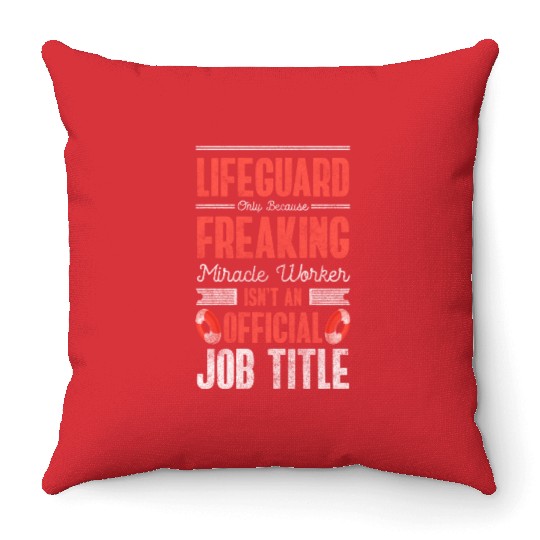 Lifeguards Swimming Pool Lifebuoy Swimming Trunks Throw Pillows