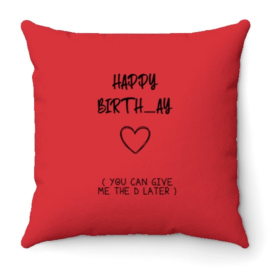 Bday Gift for Husband Boyfriend - Happy Birthday Throw Pillows