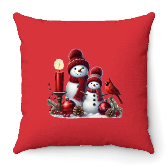Snowman Christmas, Funny Snowman Throw Pillows