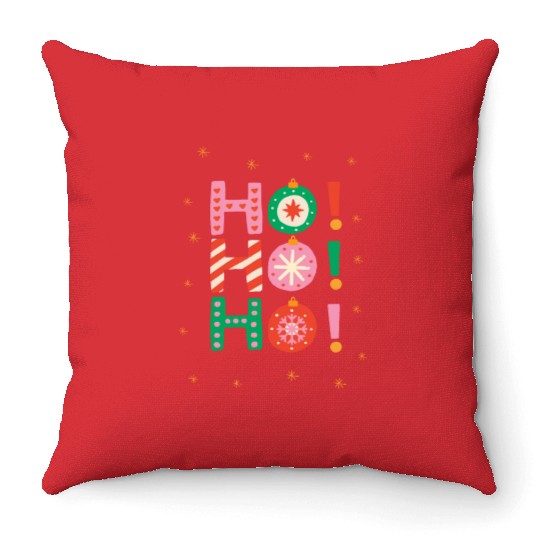 Ho ho ho Christmas Throw Pillows