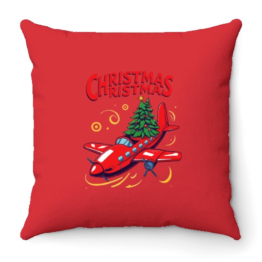 FLAYING CHRISTMAS Throw Pillows