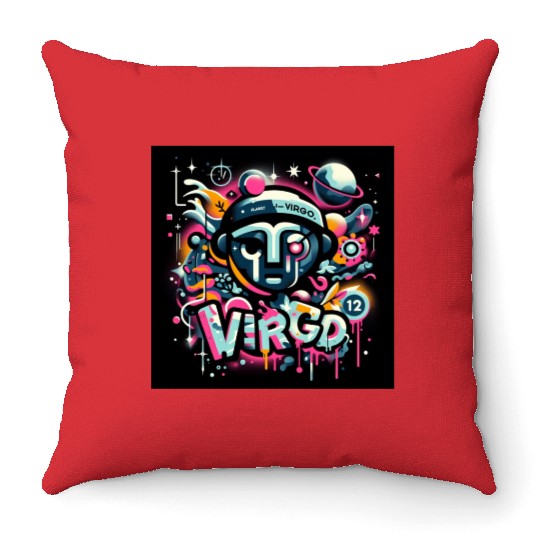 planet virgo robo Throw Pillows