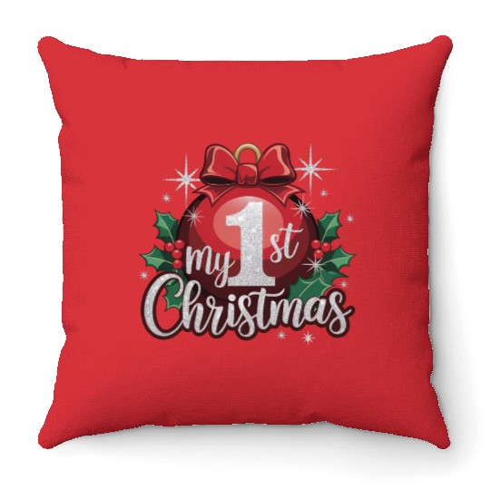 Merry Christmas, Christmas Vintage Throw Pillows