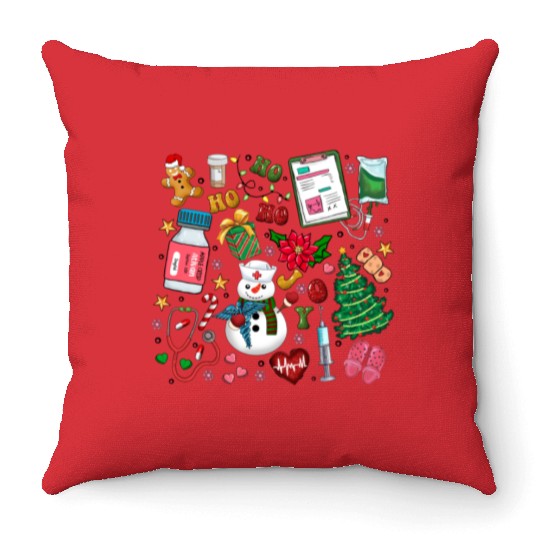 Merry Christmas, Christmas Vintage Throw Pillows