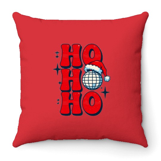 christmas funny, santa ho ho ho, christmas ,santa Throw Pillows