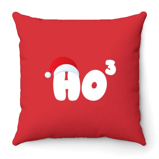 Ho Cubed Funny Christmas Math Teacher Ho Ho Ho Throw Pillows